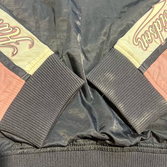 Harley Davidson Motocycles Women’s Full Zip Jacket Size Large Pink White Biker - Picture 6 of 9